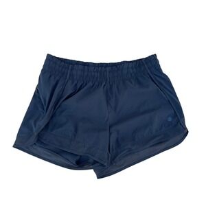 Athleta Charcoal Gray Meshed Up Running Shorts Womens Medium Mesh Inset Workout